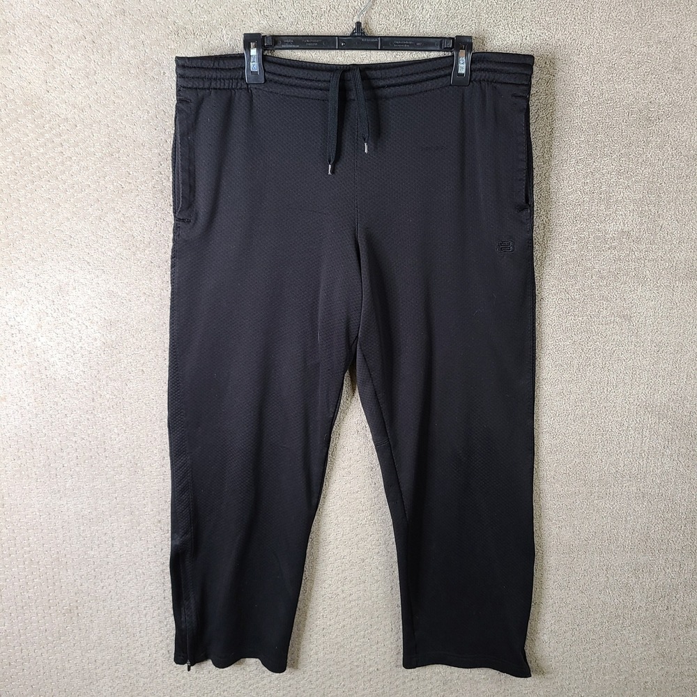 Layer 8 Pants‎ Mens Medium Black Quick Dry Athletic Track Warm Up Ankle Zip